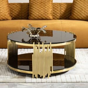 Modern Black Glass Coffee Table