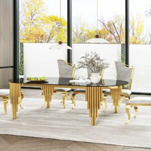 Black Round Dining Table