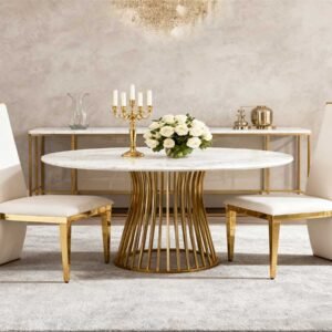 Modern Gold Dining Chairs Set
